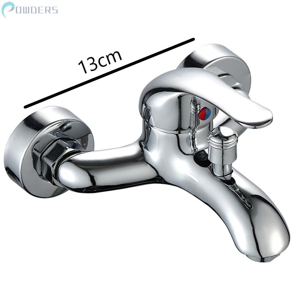 Bộ Vòi Nước Gắn Tường Bằng Hợp Kim Kẽm Màu Bạc Hiện Đại