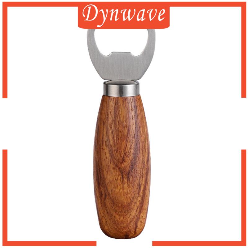 Dụng Cụ Mở Nắp Chai Bia Bằng Thép Không Gỉ Tay Cầm Bằng Gỗ Tiện