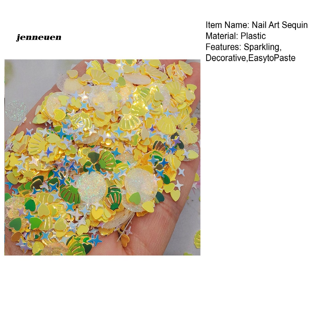 1 Túi Kim Sa Hình Ngôi Sao / Trái Tim Siêu Mỏng Trang Điểm Mắt / Móng Tay