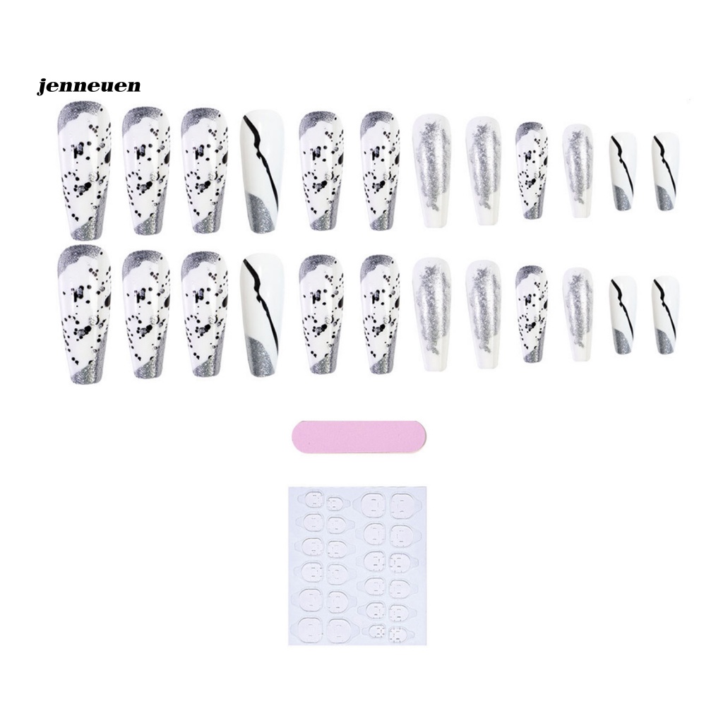 Bộ 24 Móng Tay Giả Dùng Nối Dài Trang Trí Nghệ Thuật