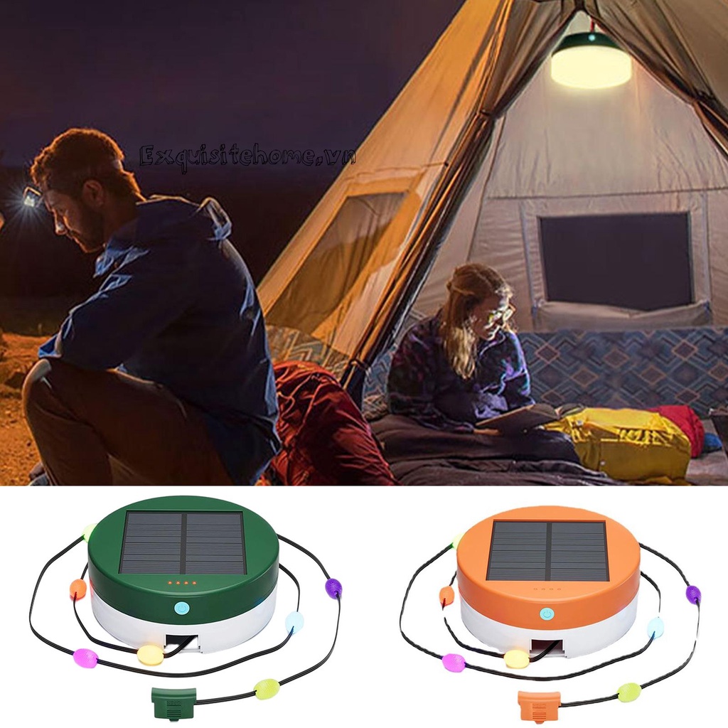 Dây Đèn Led RGB IC 5V 2.5W 2400mAh 9 Chế Độ IP65 Loại C Sử Dụng Năng Lượng Mặt Trời