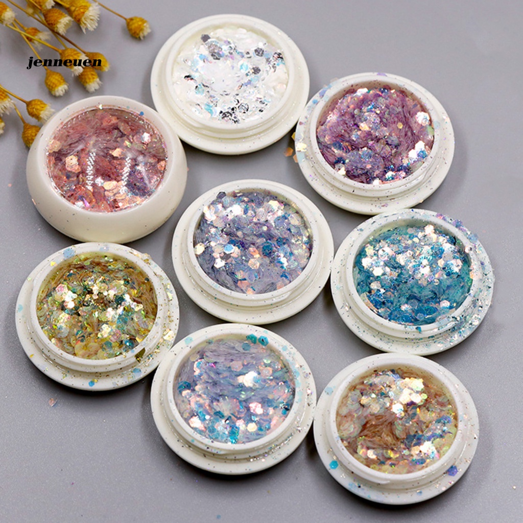 Bộ 8 Hộp Kim Tuyến Lấp Lánh Đa Năng Trang Trí Móng Tay Nghệ Thuật Cho Học Sinh DIY