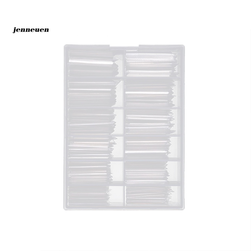 Hộp 240 Móng Tay Giả Hình Chữ C Siêu Nhẹ Tái Sử Dụng Được