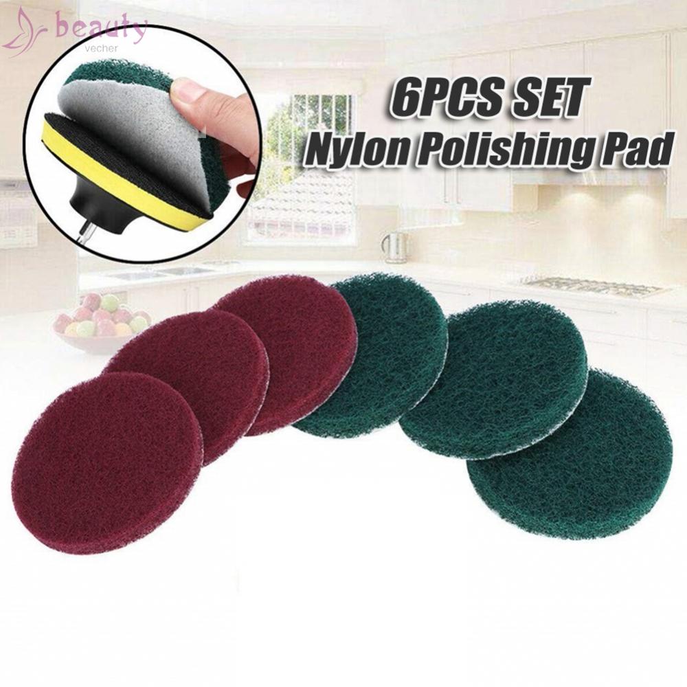 Bộ 6 Miếng Đệm Nylon Màu Xanh Lá (240 #) Cho Móc Và Vòng Đệm 4 &quot;