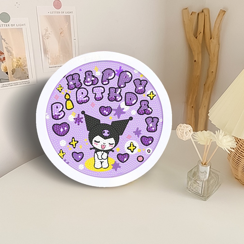 Bộ tranh đính đá 5D DIY 20*20cm Happy Birthday Đồ chơi handmade cho bé trai và bé gái