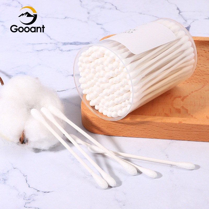 Bông Tăm Hai Đầu Tròn Bằng cotton Dùng Một Lần Để Trang Điểm