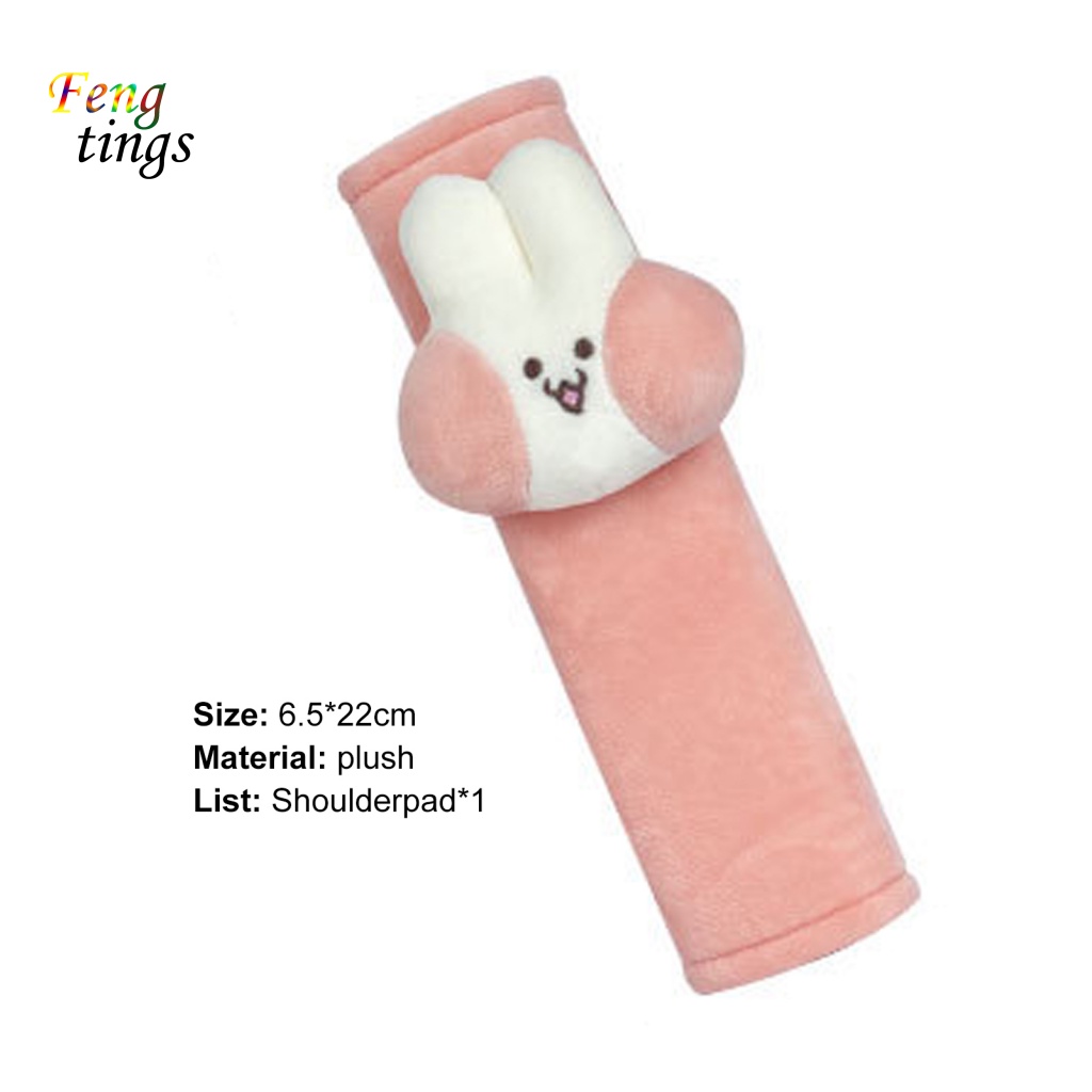 Đệm Vai Gắn Dây Đai An Toàn Xe Hơi Hình Thỏ Nhồi Bông Thoải Mái Thông Dụng Cho Bé