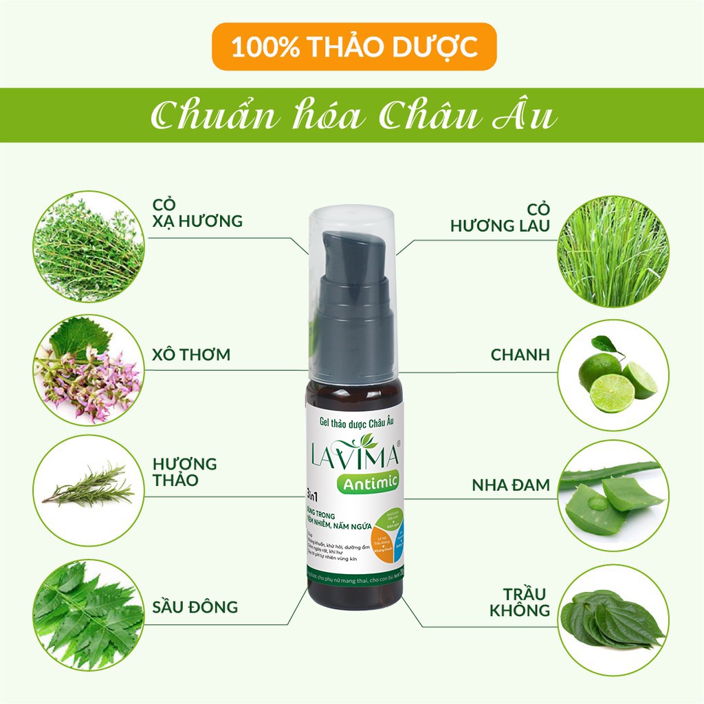 Combo 2 Gel Bôi phụ khoa Lavima- 100% thảo dược Châu Âu VM_Pharmacy