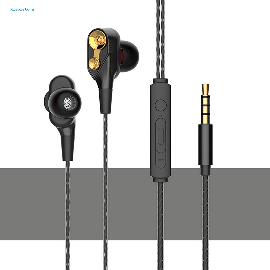 Tai Nghe Nhét Tai Jack 35mm Bass Trầm Có Micro Thiết Kế Thể Thao Cho Điện Thoại
