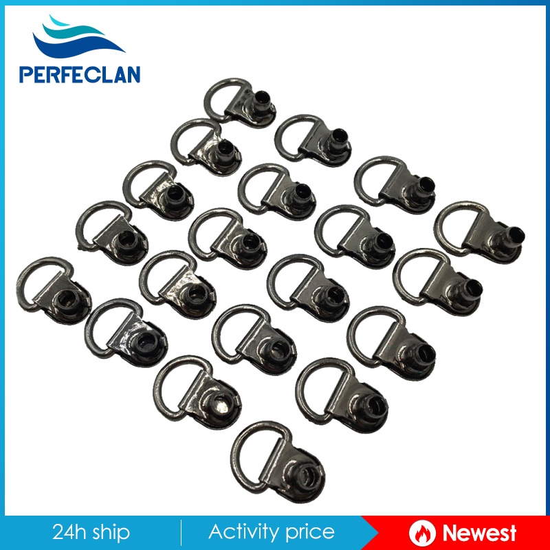 Set 20 Móc Ren Kèm Đinh Tán Màu Đen Chuyên Dụng Cho Cắm Trại / Hike