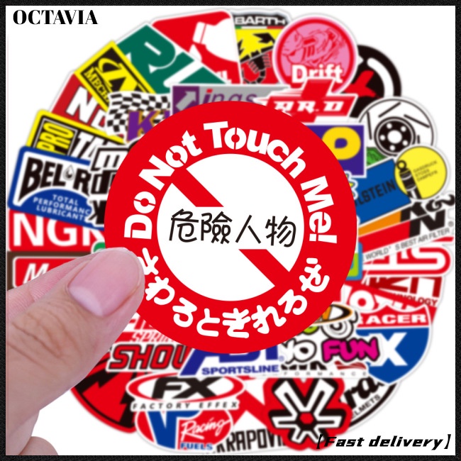 Bộ 100 Miếng Dán Trang Trí Xe Hơi / Mô Tô In Logo Graffiti Dễ Tháo Rời