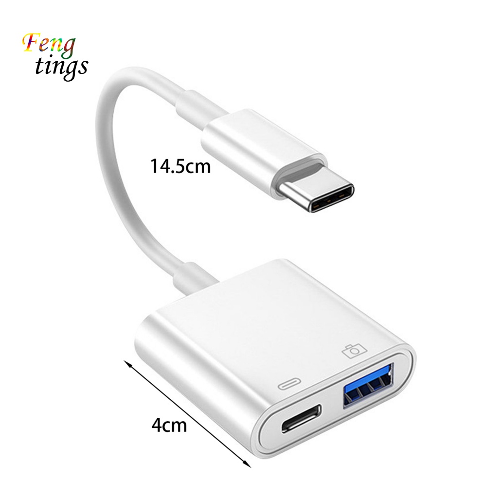 Đầu Đọc Thẻ OTG Đa Năng 500mA Type-C Male Sang USB Female