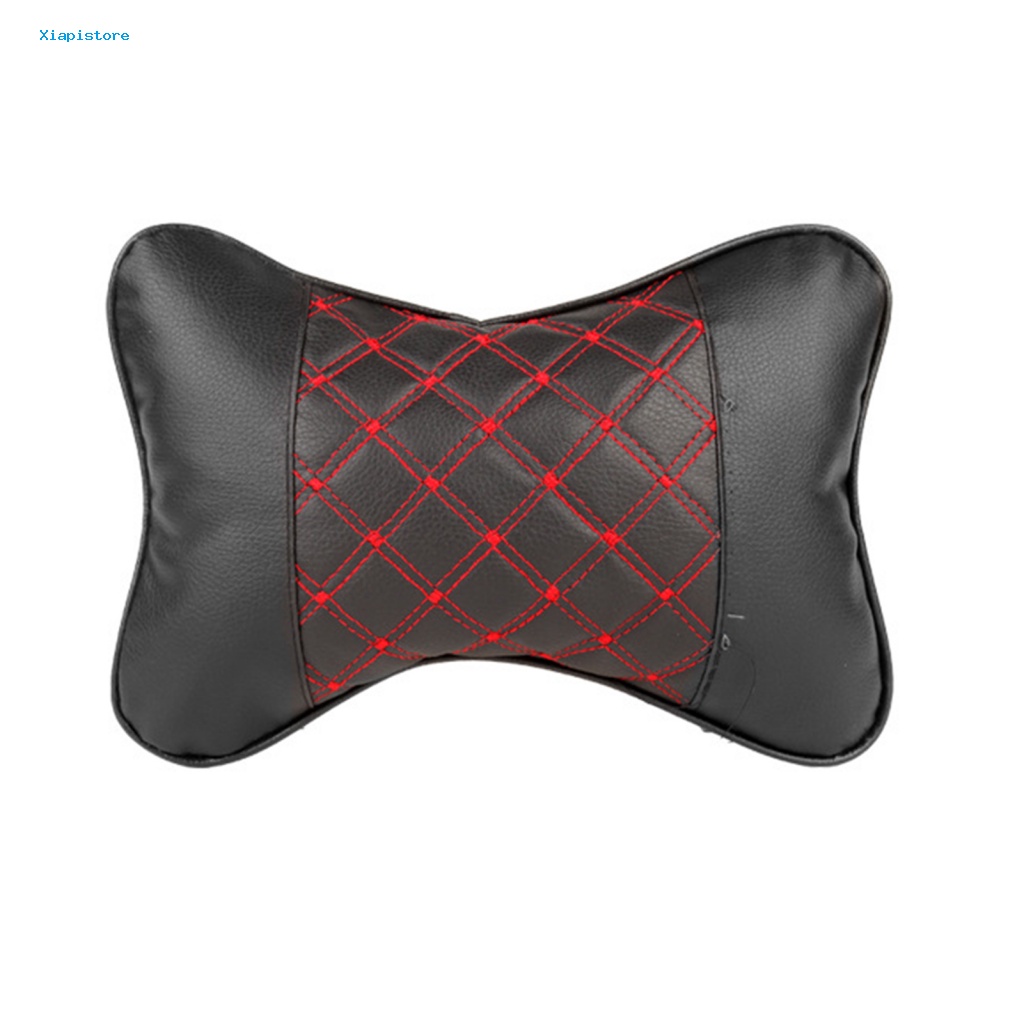 Gối Tựa Đầu Giả Da Hình Cục Xương Giảm Đau Thoải Mái Cho Xe Hơi