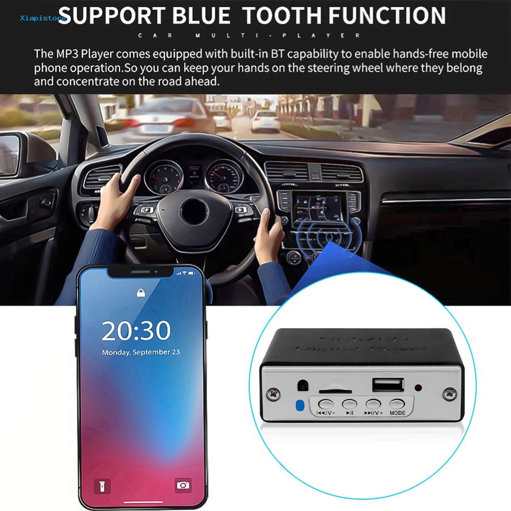 Mô Đun Giải Mã Đài FM MP3 Bluetooth 50 Cổng USB Hỗ Trợ Thẻ TF Cho Xe Hơi