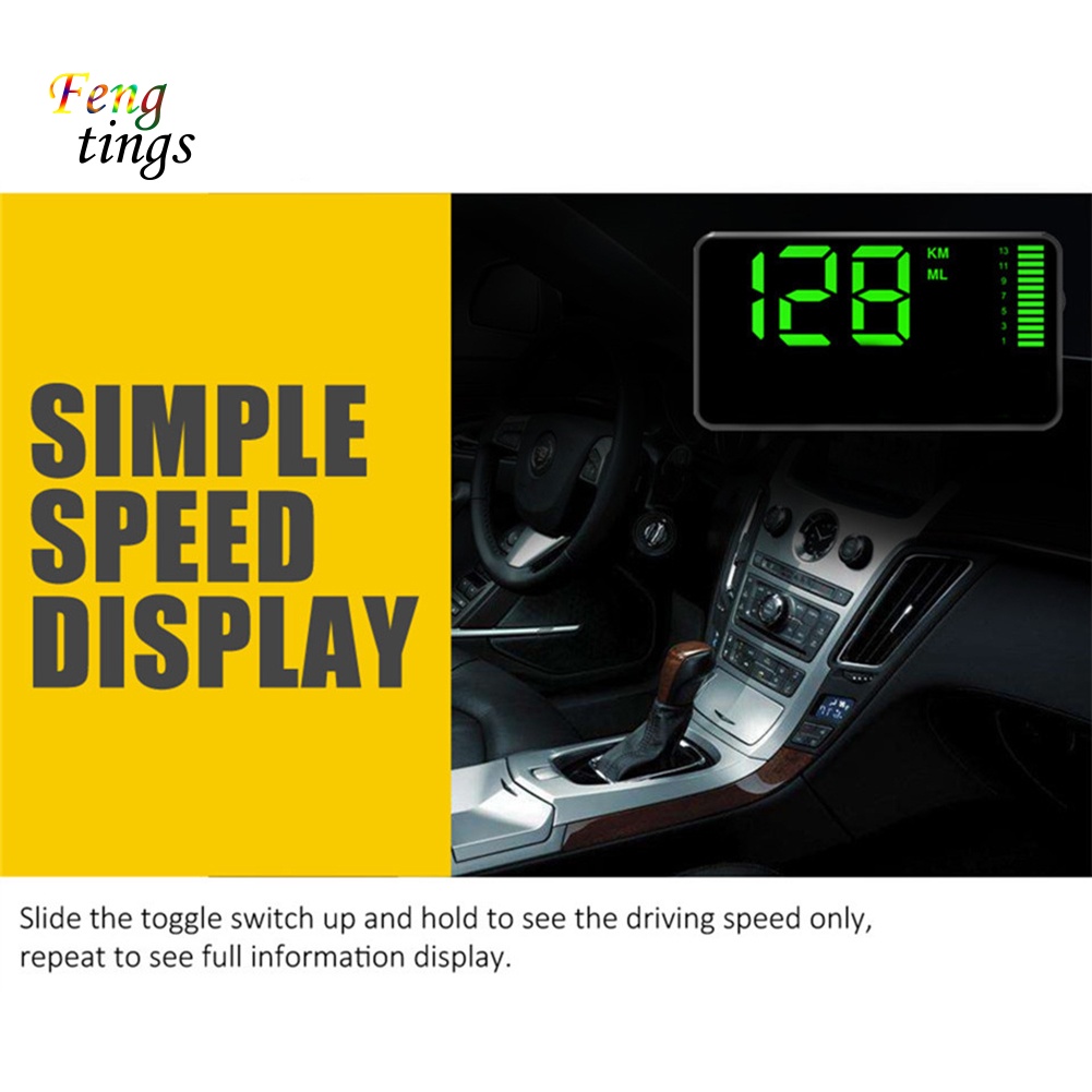 Màn Hình Hiển Thị HUD MPH Kỹ Thuật Số C80 Định Vị GPS Cho Xe Hơi