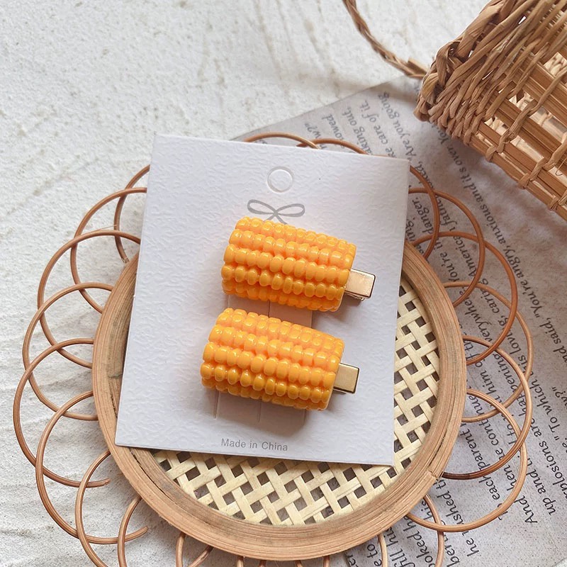 Kẹp Tóc Hình Trái Tim / Bông Hoa Hướng Dương Mềm Mại Xinh Xắn