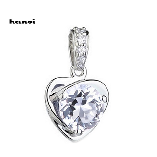 Vòng cổ MặT HìNh TráI Tim ĐíNh Kim Cương Giả ThờI Trang Cho Nữ