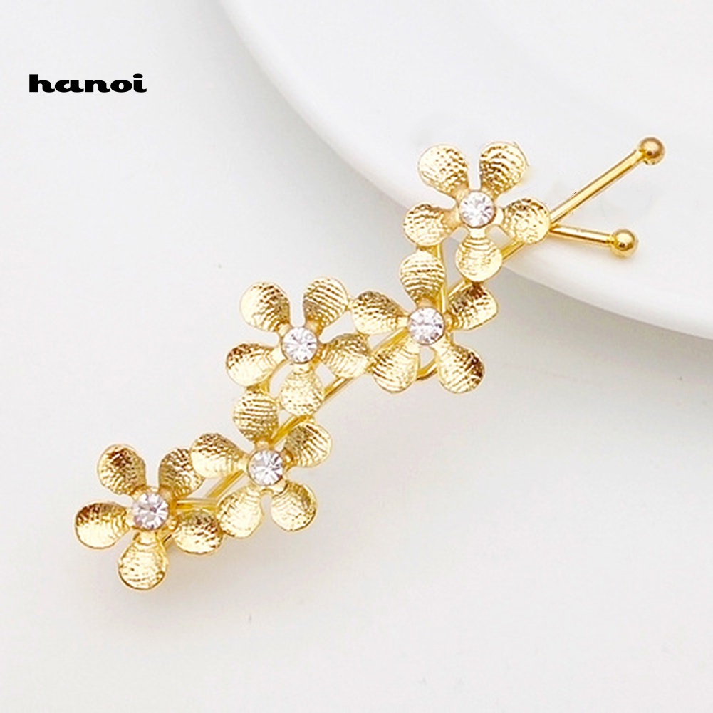 Kẹp Tóc Hoa Đính Đá Lấp Lánh Thời Trang Cho Nữ