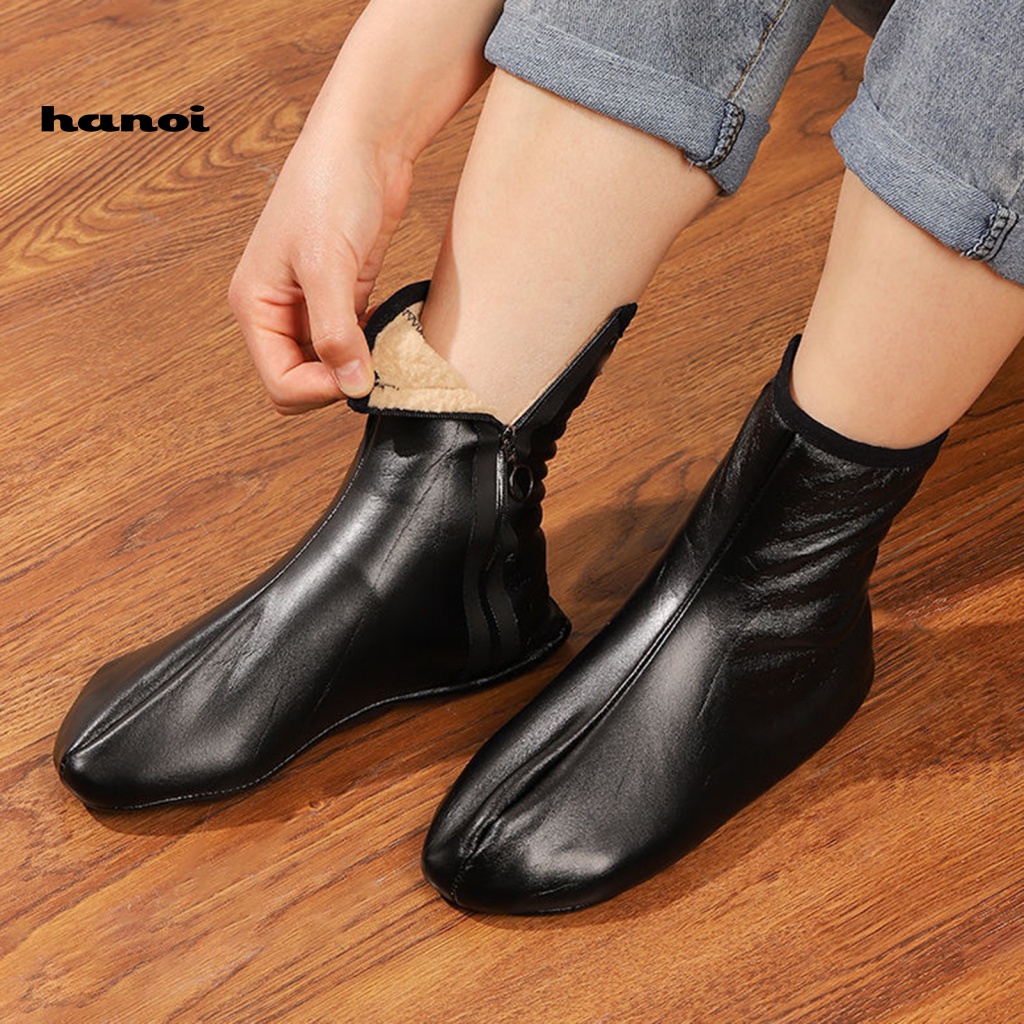 1 Đôi Vớ Giả Da Phối Lông Dày Dặn Mềm Mại Giữ Ấm Mùa Đông Cho Nữ