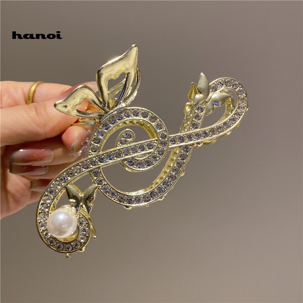 Kẹp Tóc Càng Cua Đính Đá Ngọc Trai Giả Hình Vảy Cá / Bướm Chống Trượt