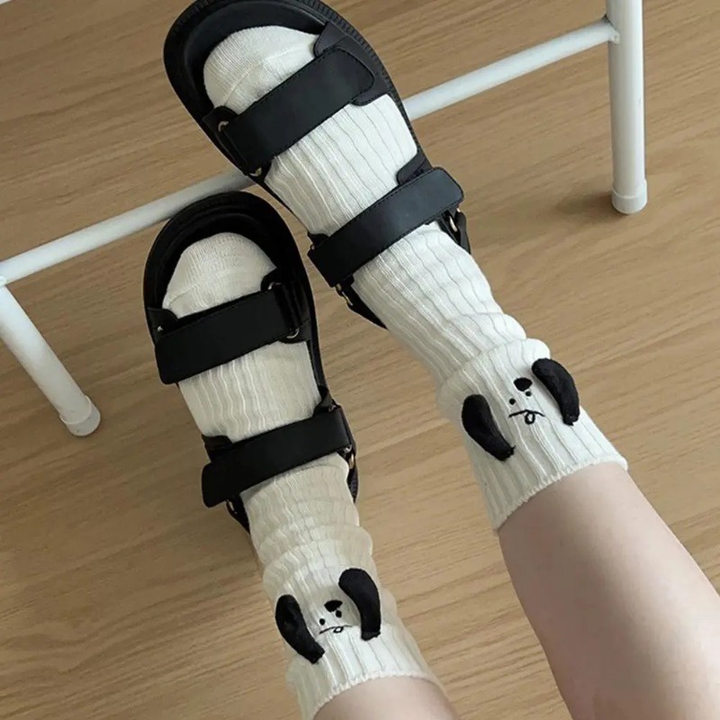Vớ Cotton Mềm Mại Thoáng Khí Thoải Mái In Hình Tai Cún 3D Dễ Thương Phong Cách Harajuku