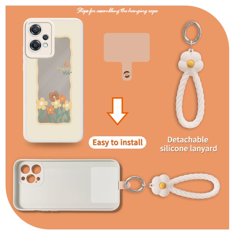 Texture For Girls Phone Case For OnePlus Nord CE2 Lite 5G/1+/OPPO K10X 5G trend Hangings flower Heat dissipation