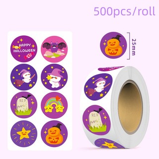 Cuộn 500 Sticker Dán Trang Trí Halloween / Giáng Sinh