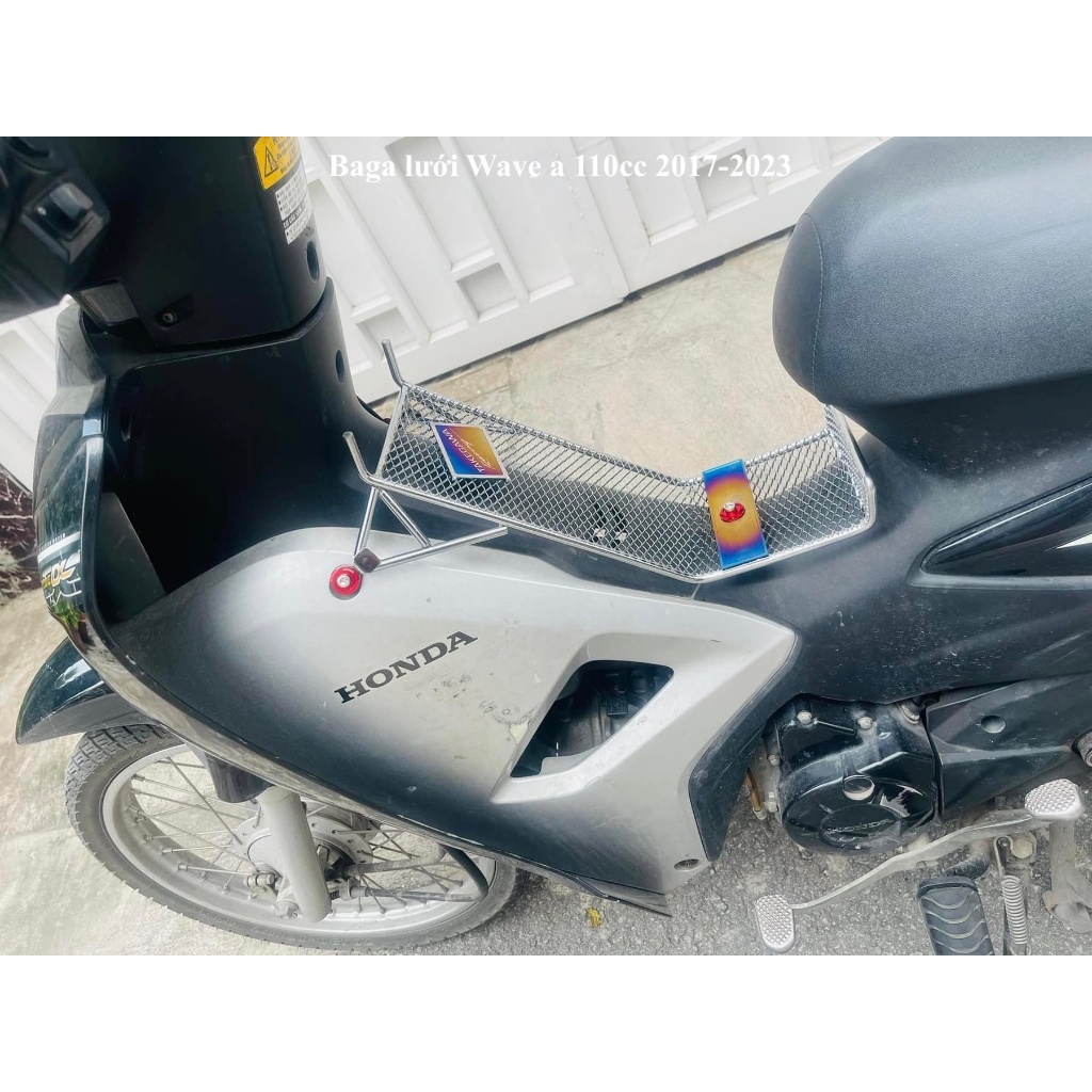 Baga inox Xiken  Wave RS100, Wave S100, Wave a 110 2017-2023 tặng kèm tem titan . DoChoiXeMayShop