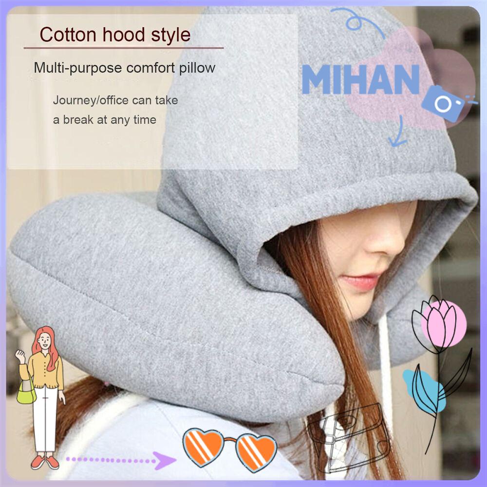 Gối Chữ U Có Mũ Trùm Đầu Mềm Mại MIHAN1