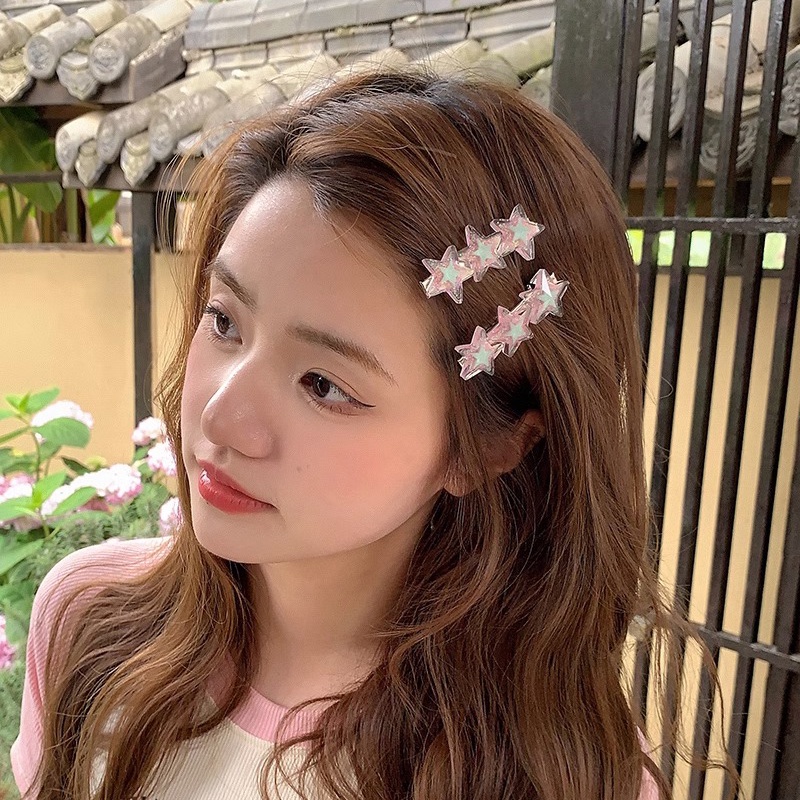 Kẹp Tóc Hình Ngôi Sao Nhiều Màu Sắc Xinh Xắn Cho Nữ Y2K