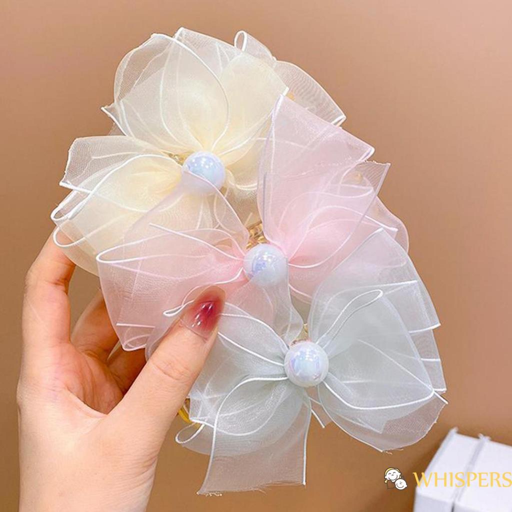Kẹp Tóc Nơ Chất Liệu Chiffon Dễ Thương Cho Bé Gái