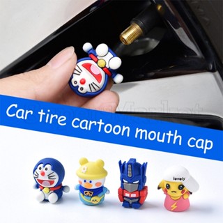 Nắp Van Lốp Xe Đạp Điện / Xe Máy / Xe Hơi / Suvs / Xe Tải Họa Tiết Hoạt Hình Mini Dễ Thương
