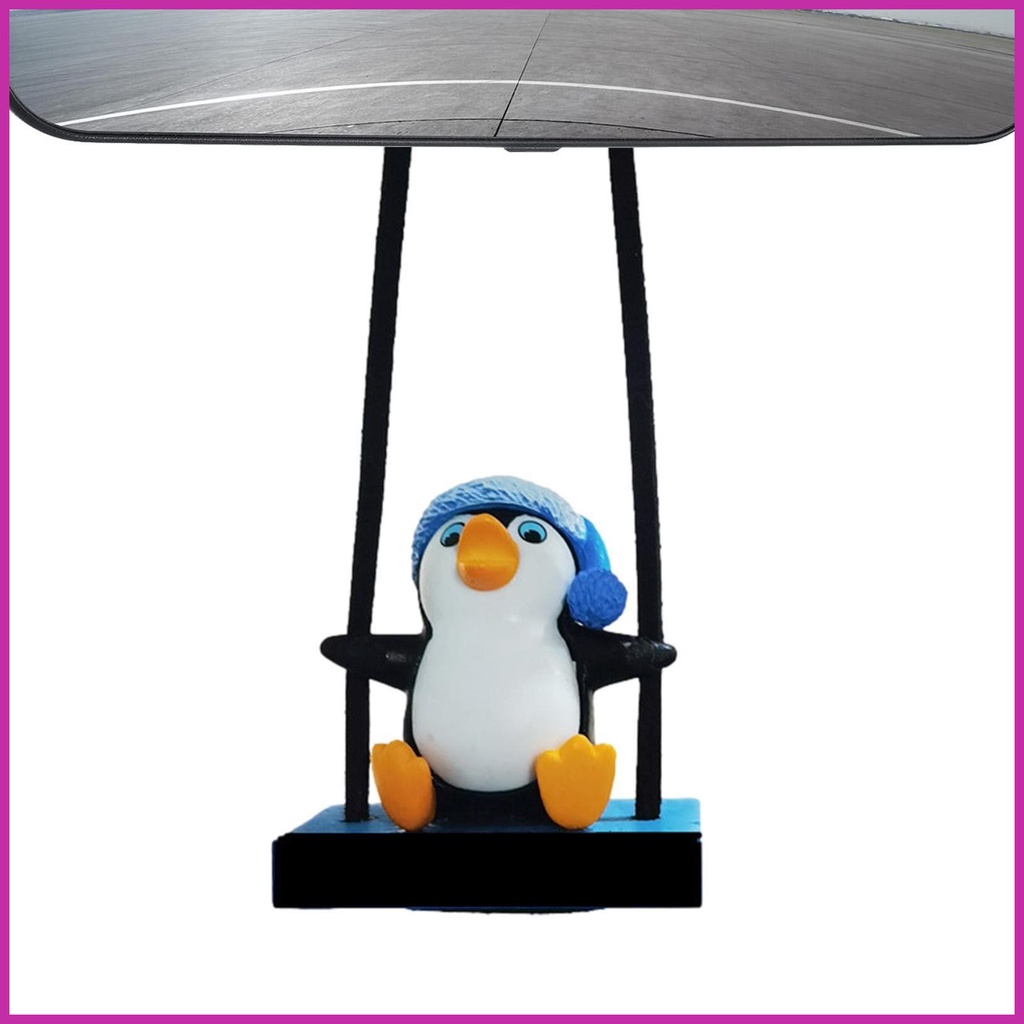 Phụ Kiện Treo Trang Trí Gương Chiếu Hậu Xe Hơi Hình Chim Cánh Cụt Bằng Nhựa Resin Dễ Thương
