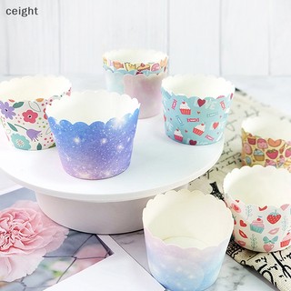 Set 50 Cốc Giấy Đựng Bánh Cupcake Muffin Tiện Dụng