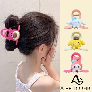 Kẹp Tóc Đuôi Ngựa Hình Gấu / Dâu Tây Sanrio Dễ Thương