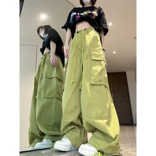 Quần dù nữ JIONGLI A90M0B3 túi hộp ống rộng Y2K thời trang mới chất lượng cao