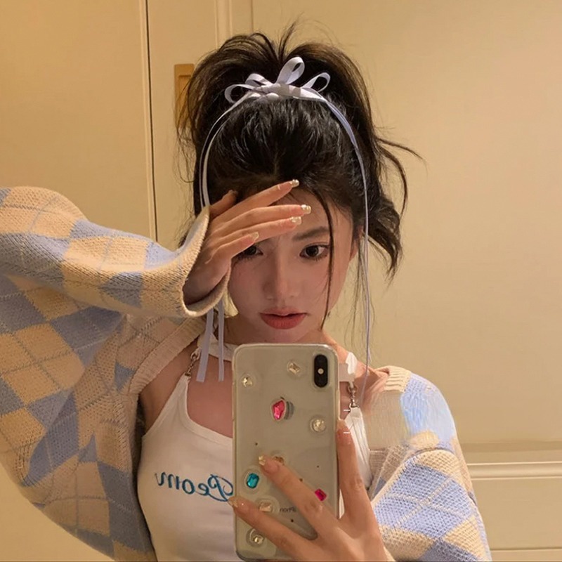 Kẹp Tóc Nơ Ruy Băng Dài Đáng Yêu Cho Bé Gái