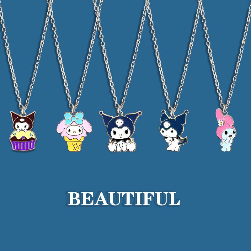 ❤Dây Chuyền Mặt Hình kuromi Hoạt Hình Dễ Thương Dành Cho Bạn Gái