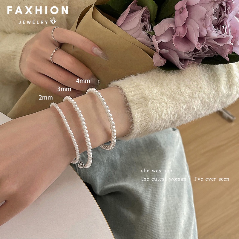 Vòng Tay Chuỗi Hạt Ngọc Trai Thời Trang Thanh Lịch Cho Nữ