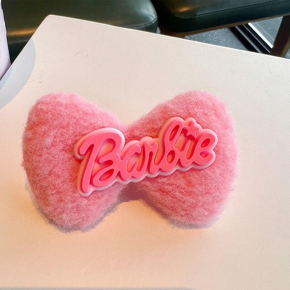Kẹp tóc ralph barbie, trái tim chữ cái, kawaii màu hồng nơ ngôi sao cosplay