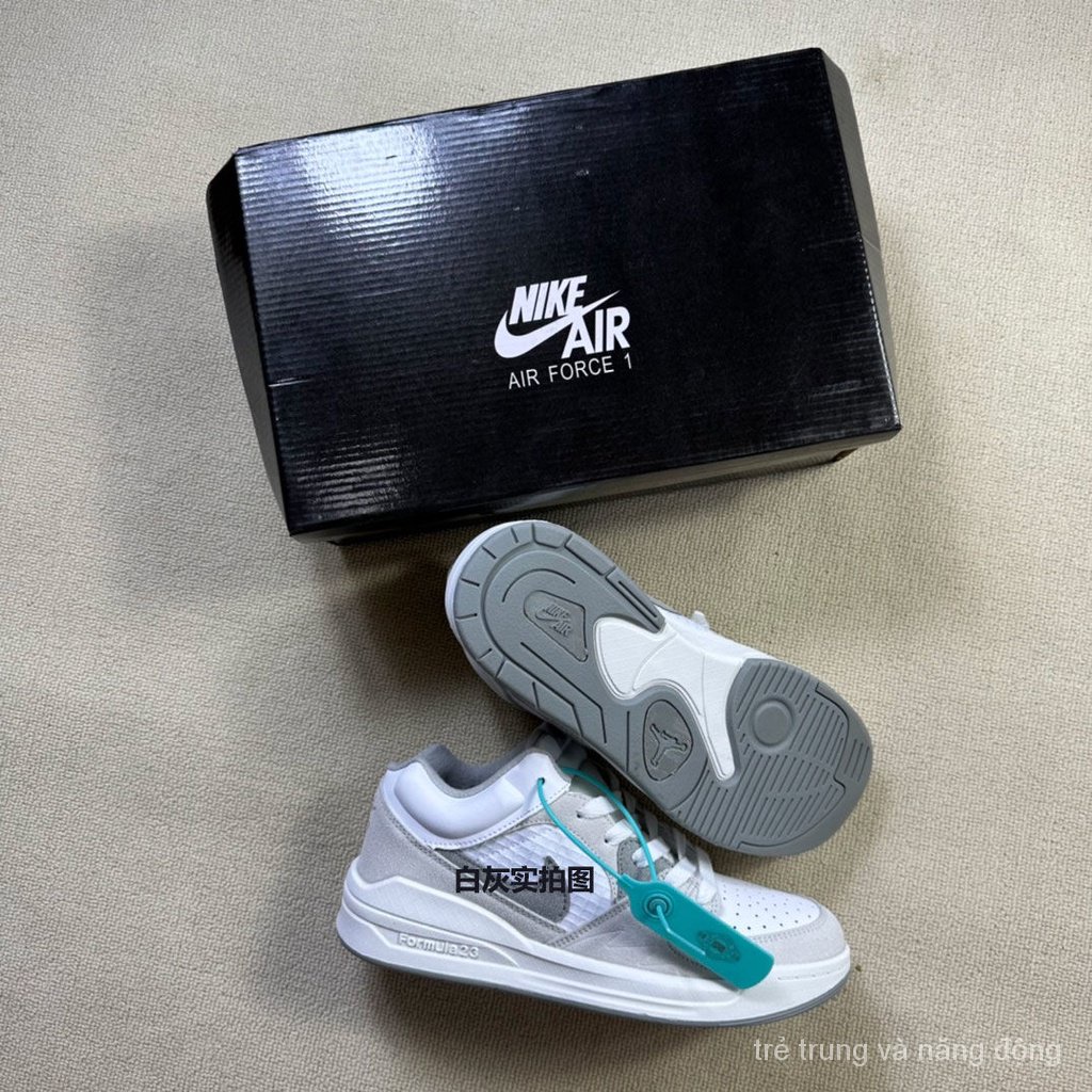 Giày Thể Thao AJ Stadium 90 Màu Trắng Xám Thiết Kế Mới Thoáng Khí Hợp Thời Trang