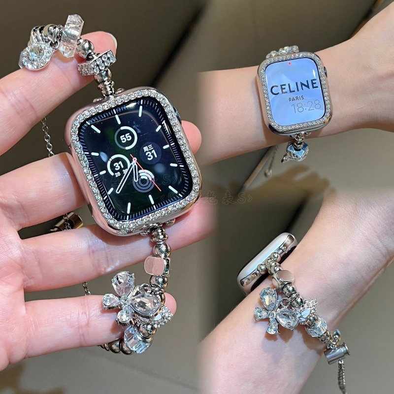 PANDORA Dây Đeo Đồng Hồ Bằng Kim Loại Dành Cho apple watch 40mm 41mm 45mm 44mm 49mm iwatch Series ultra 7 8 6 5 4 SE 3