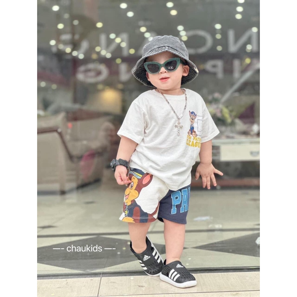 SALE SET BỘ COTTON HÌNH CHÚ CHÓ CỨU HỘ 8-18KG