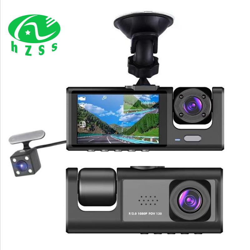 1 Bộ 3 Camera Hành Trình Màn Hình 1080P 2 Inch Cho Xe Taxi Uber