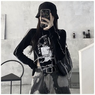 JIONGLI áo phông áo thun nữ croptop baby tee Thời trang hàn quốc A99J51U