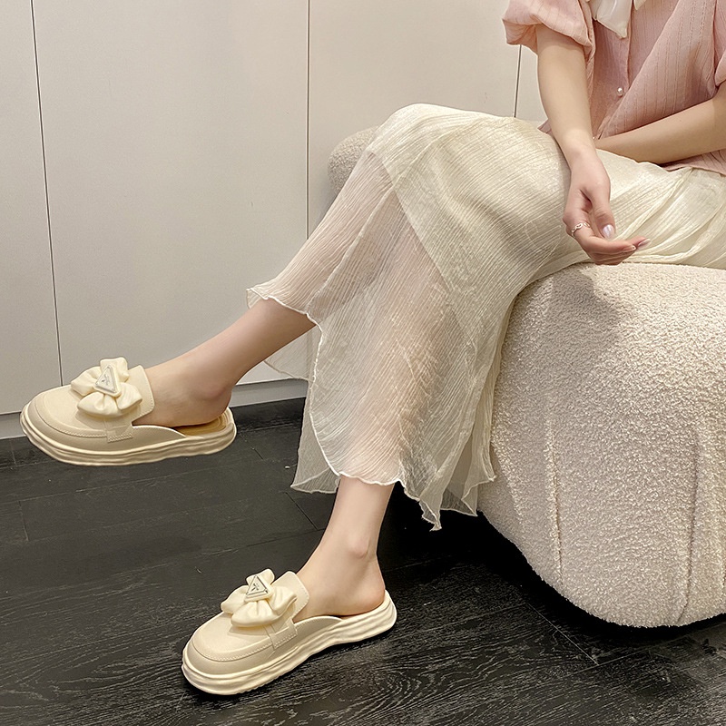 Dép đi trong nhà Đính Nơ Chống Trượt Thoải Mái Thời Trang Cho Nữ