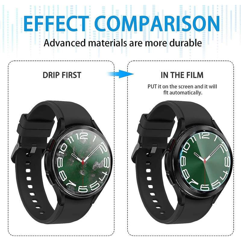 Kính cường lực cho samsung galaxy watch 6 40mm 44mm watch6 classic 43mm 47mm film bảo vệ màn hình kính trong suốt 9h
