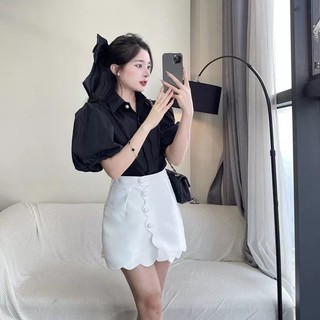 Áo sơ mi nữ tay bồng LACHI chất mềm mát phong cách công sở sang trọng ASM20
