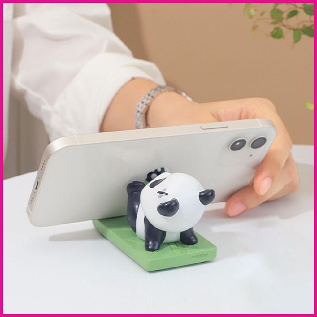 Giá Đỡ Điện Thoại Bằng Resin Hình Gấu Trúc Dễ Thương Để Bàn