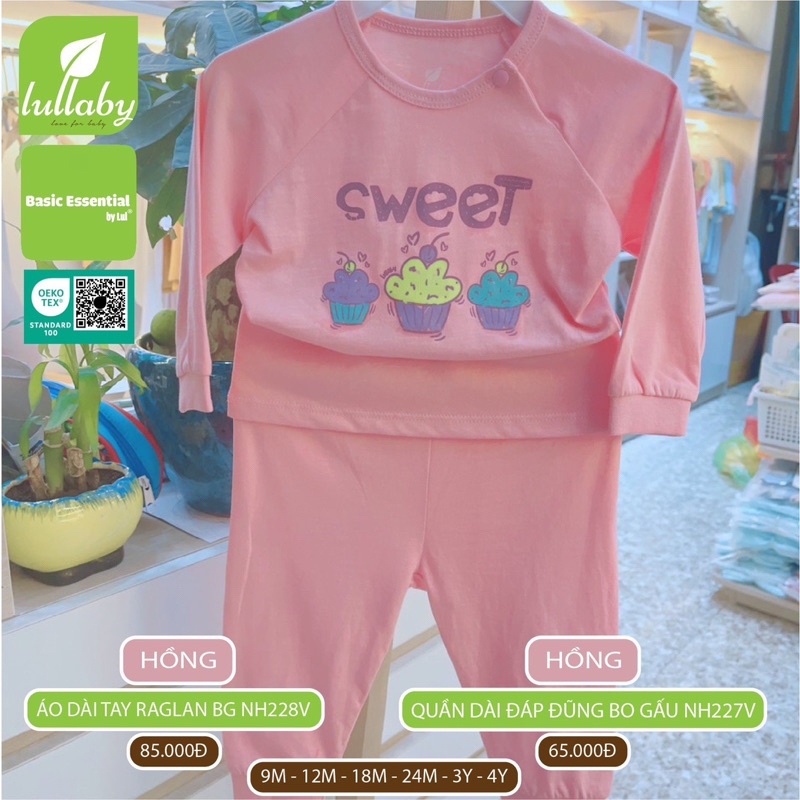 Lullaby - Bộ dài tay, quần lẻ hoạ tiết thu đông bé gái